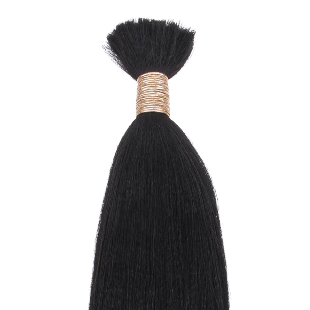 Yaki Straight Bulk 100% Human Braiding Hair Private Label