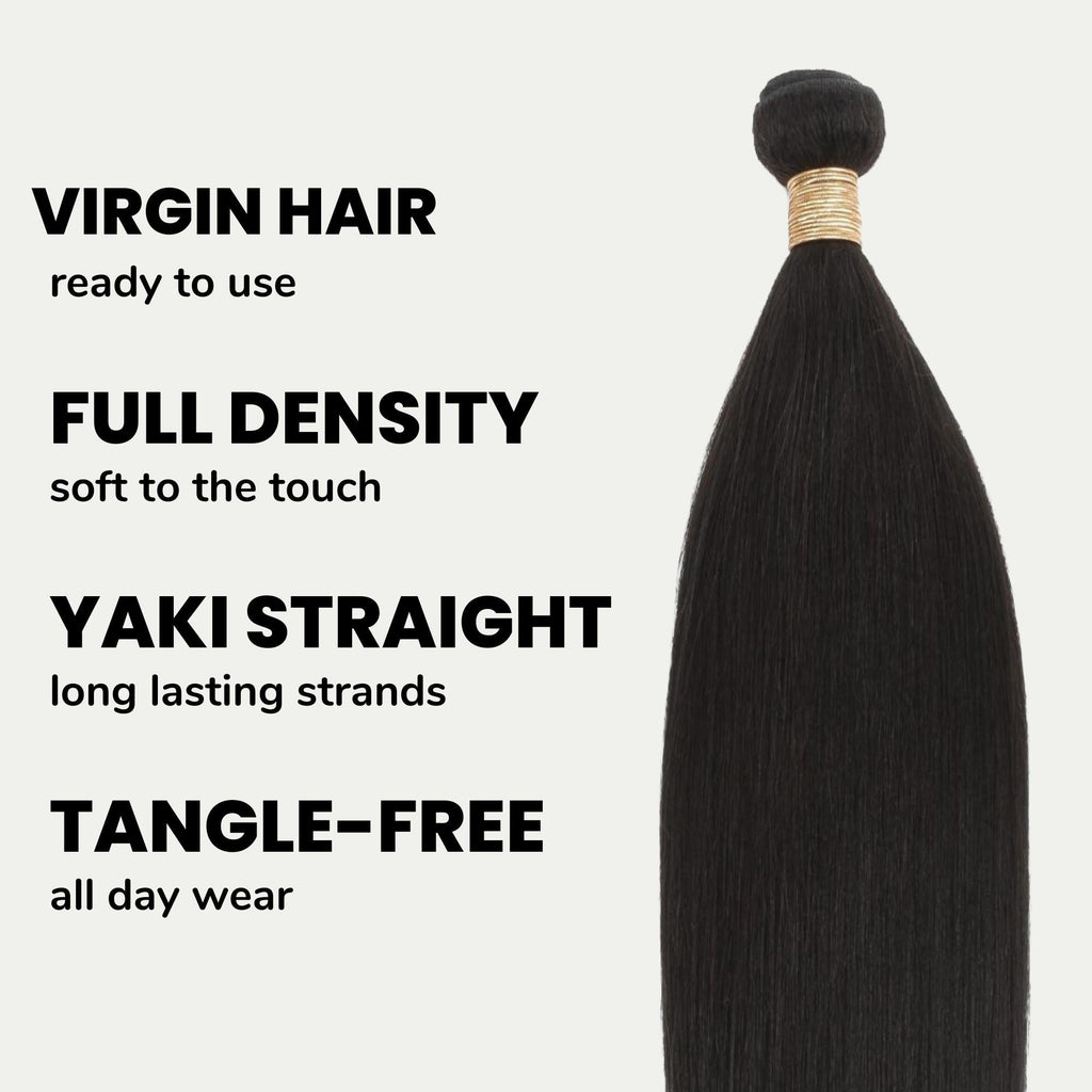 Yaki Straight 100% Human Hair Bundles Private Label