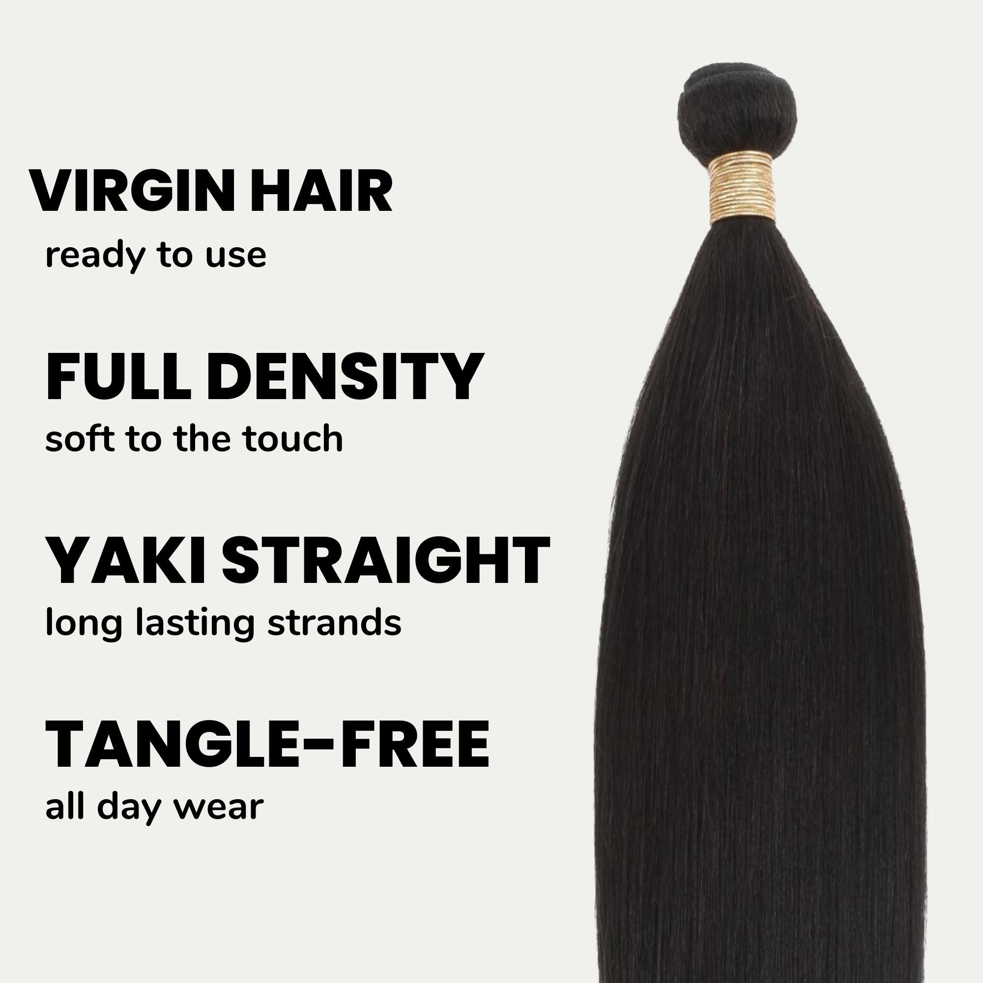 Yaki Straight 100% Human Hair Bundles Private Label