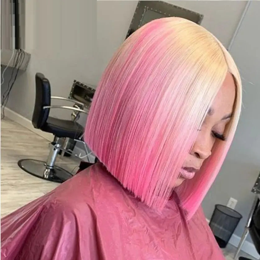 Gradient Front Lace Semi-machine-made High-quality Human Hair LadyShow.Store