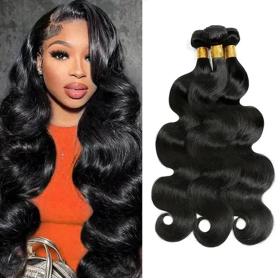 Brazilian Body Wave Hair Bundles - 100% Human Hair Extensions 3 PCS MANDOTOS