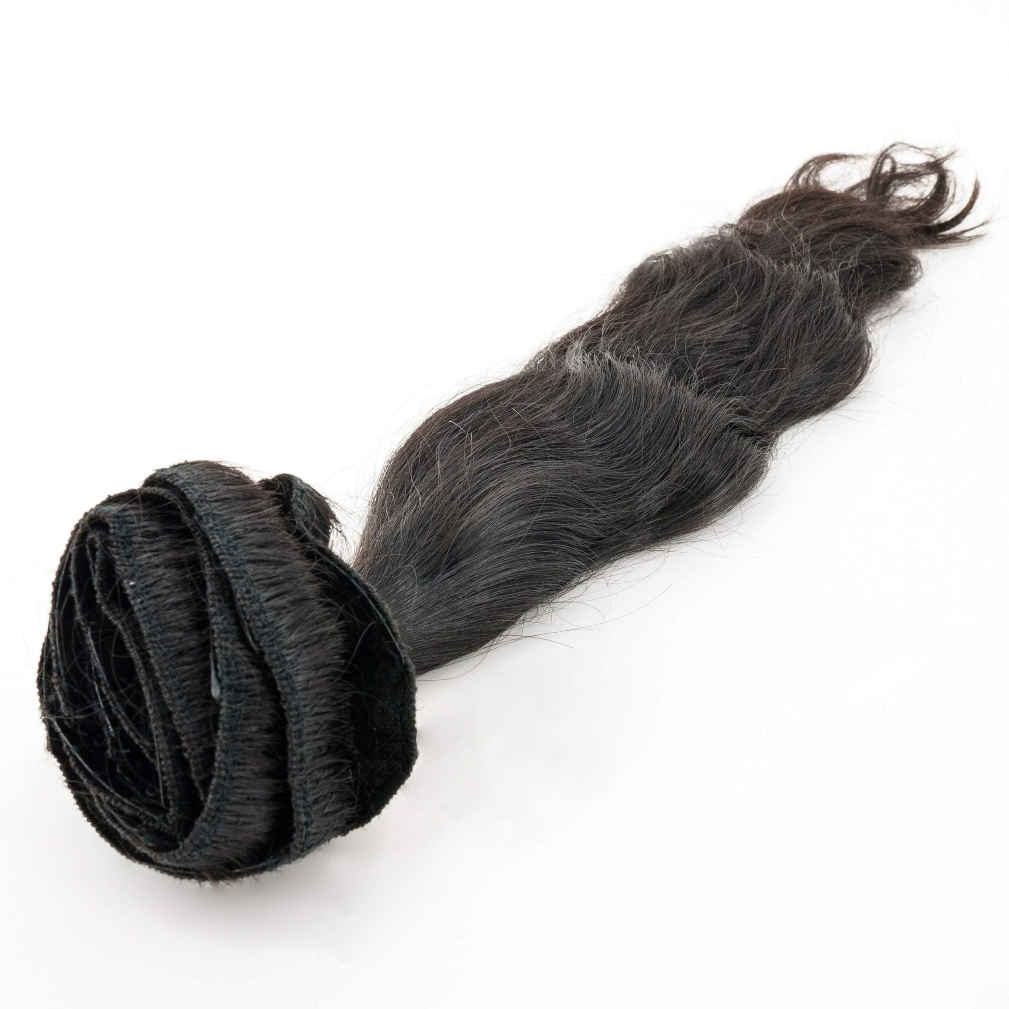 Indian Wavy Natural Black Clip-In 100% Human Hair Extensions Private Label