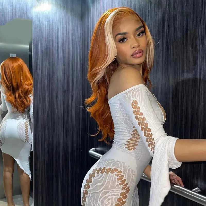 HPG Meet Copper Crush | Human Hair Wig Head Cover Highlights 613