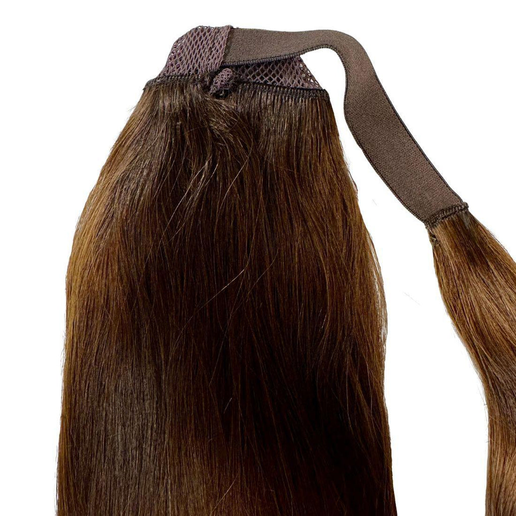Dark Brown 100% Human Hair Ponytail Extension Private Label