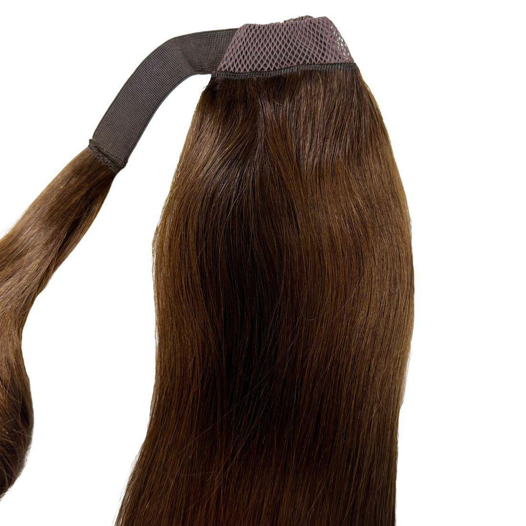 Dark Brown 100% Human Hair Ponytail Extension Private Label