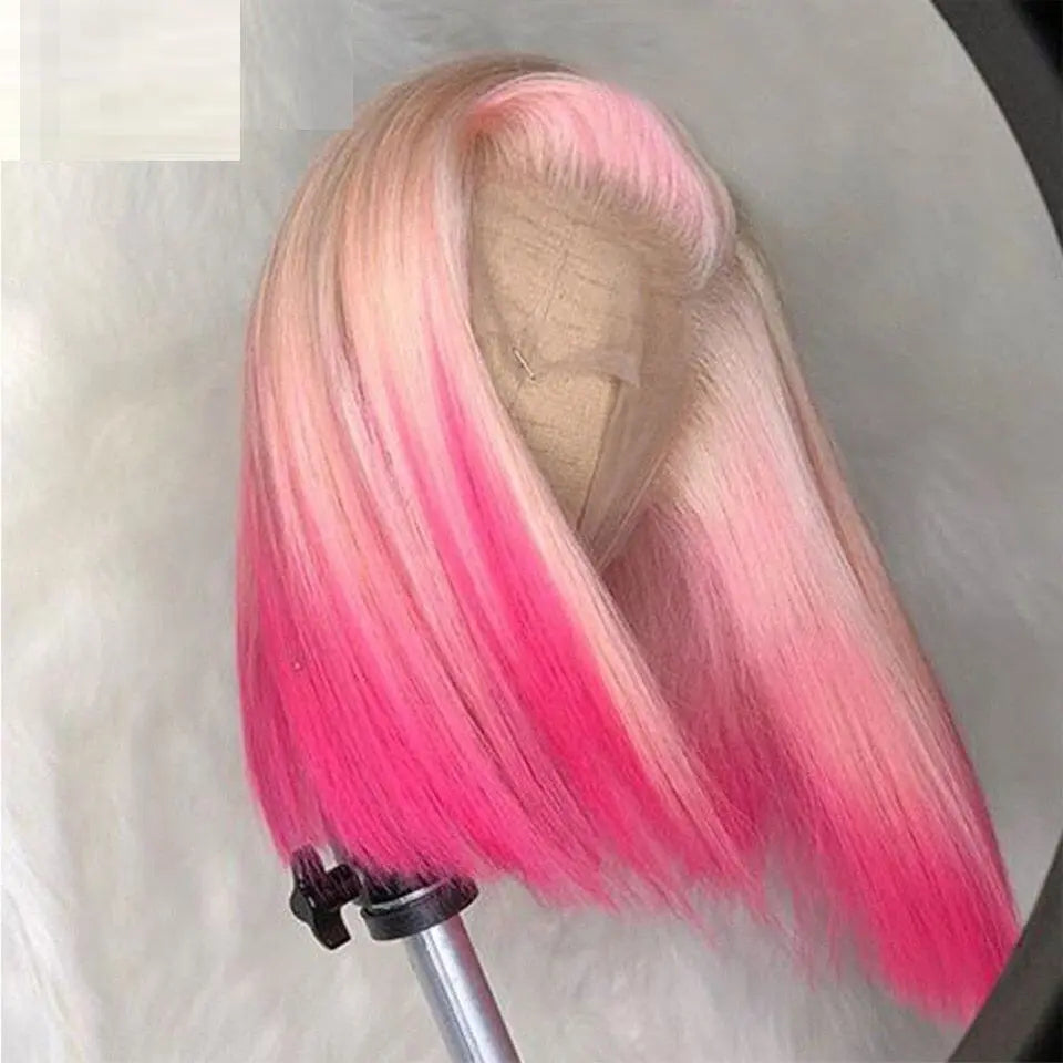 Gradient Front Lace Semi-machine-made High-quality Human Hair LadyShow.Store