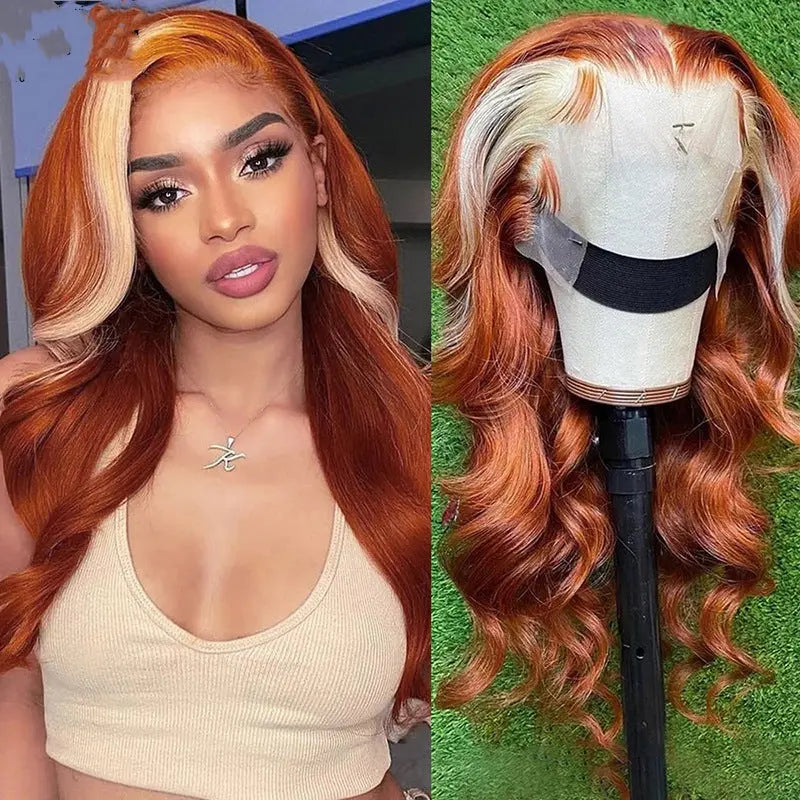 HPG Meet Copper Crush | Human Hair Wig Head Cover Highlights 613