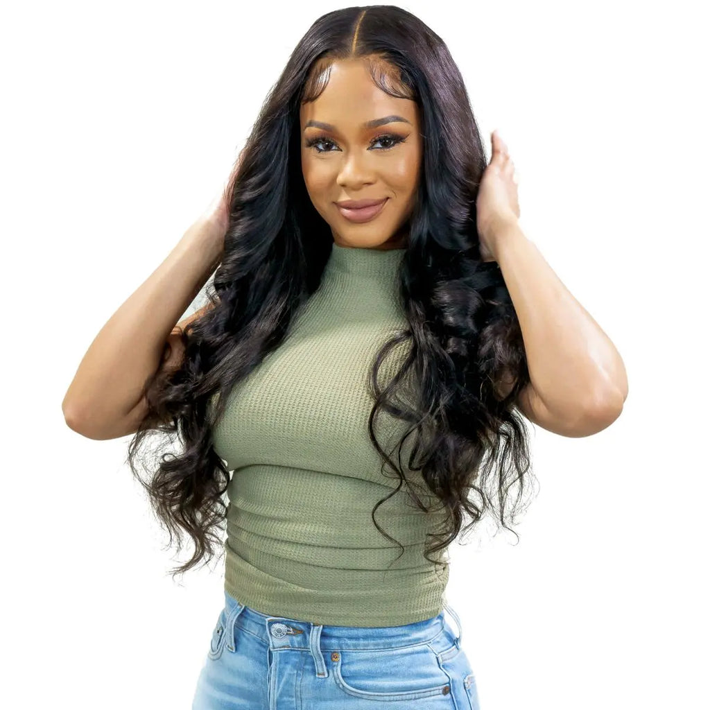 Glueless Body Wave 5x5 HD Lace 100% Human Hair Closure Wig Private Label