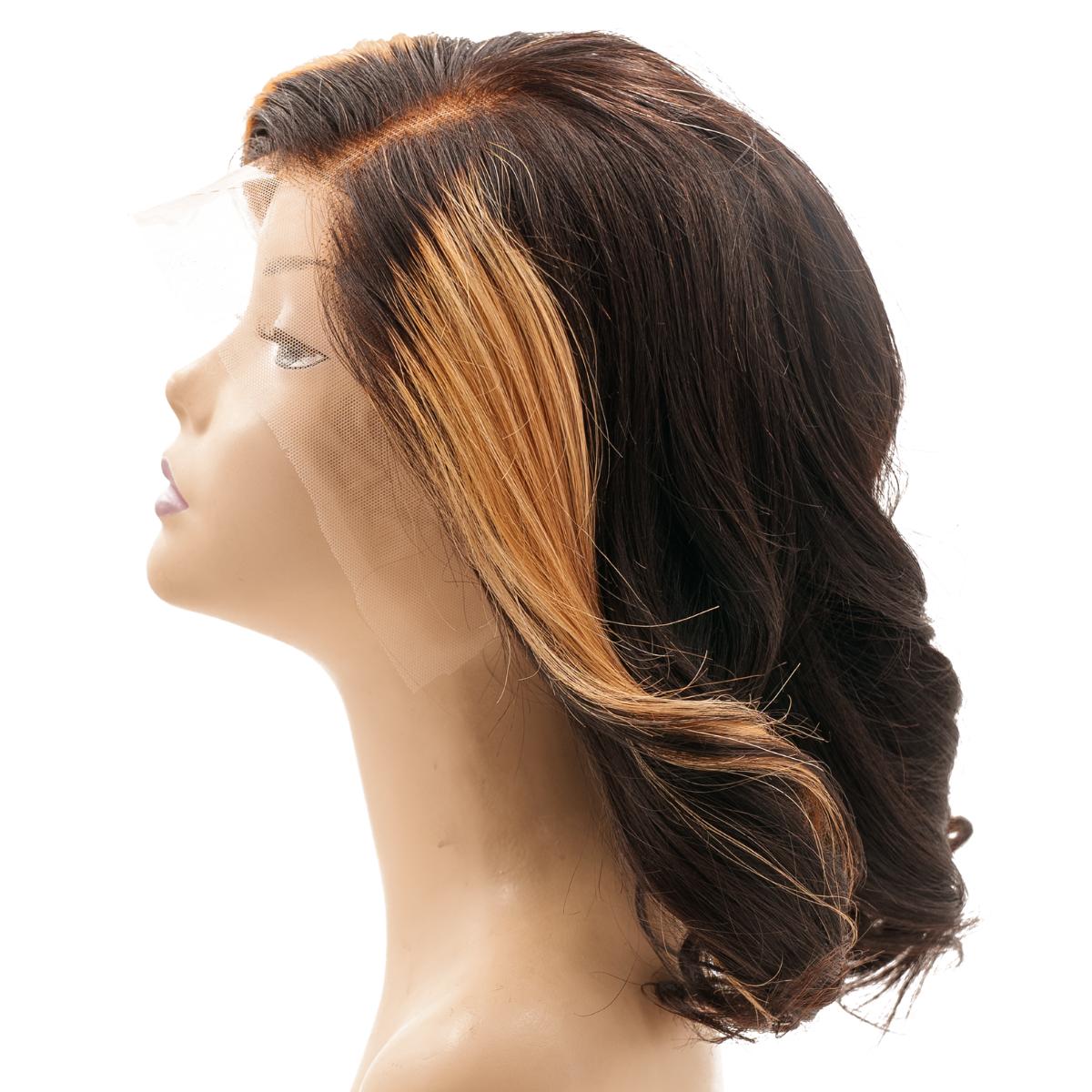 Honeycomb 13x4 Transparent Lace Front 100% Human Hair Bob Wig Private Label