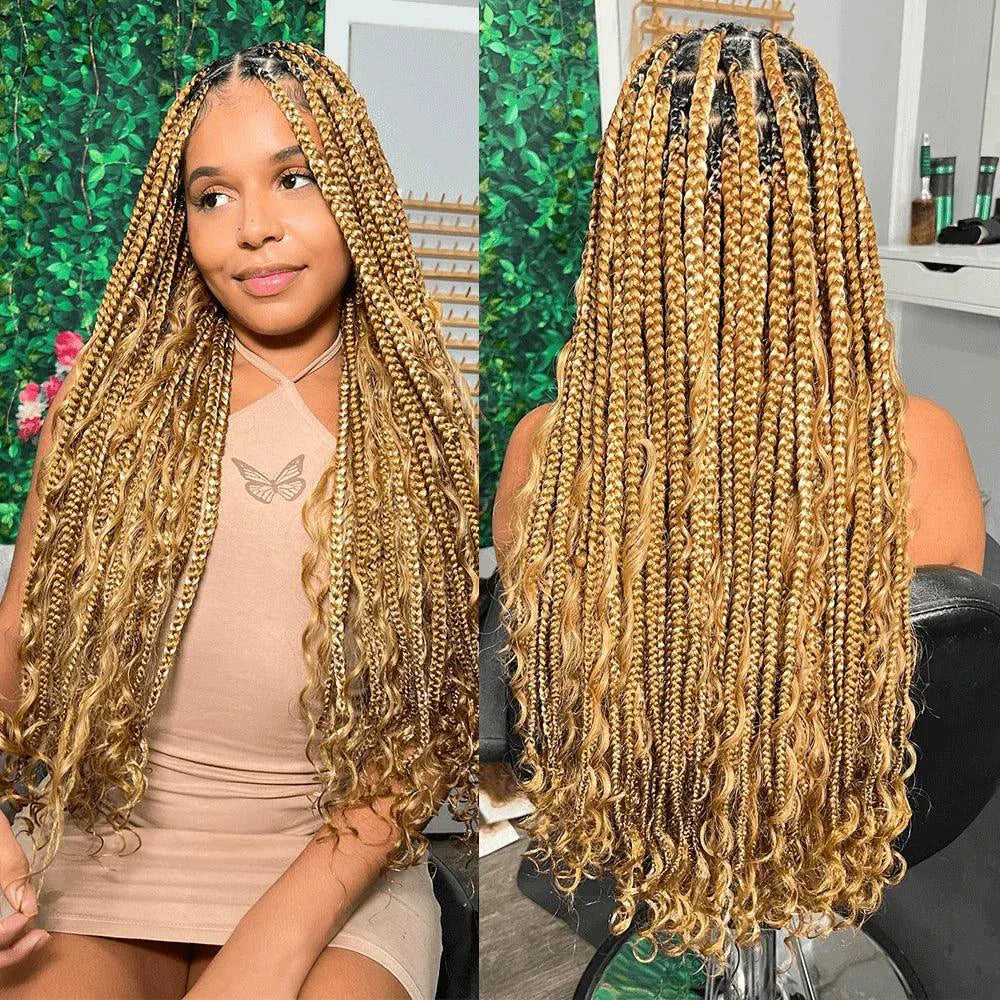 Human Hair 20" Braiding Bundle - Deep Wave Highlight P4/27 for Gorgeous Styles MANDOTOS