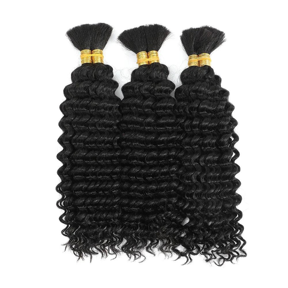Human Hair 20" Braiding Bundle - Deep Wave Highlight P4/27 for Gorgeous Styles MANDOTOS