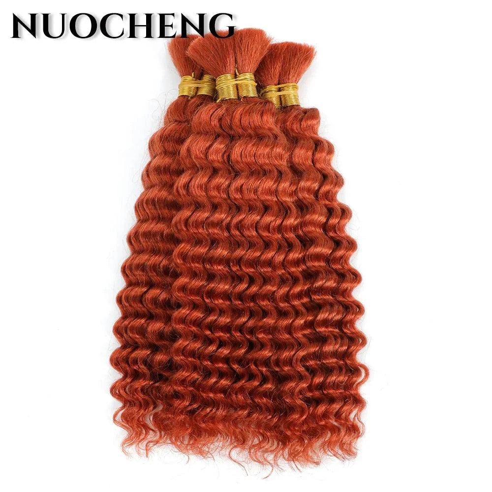 Human Hair 20" Braiding Bundle - Deep Wave Highlight P4/27 for Gorgeous Styles MANDOTOS
