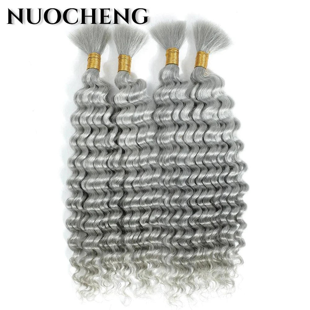 Human Hair 20" Braiding Bundle - Deep Wave Highlight P4/27 for Gorgeous Styles MANDOTOS