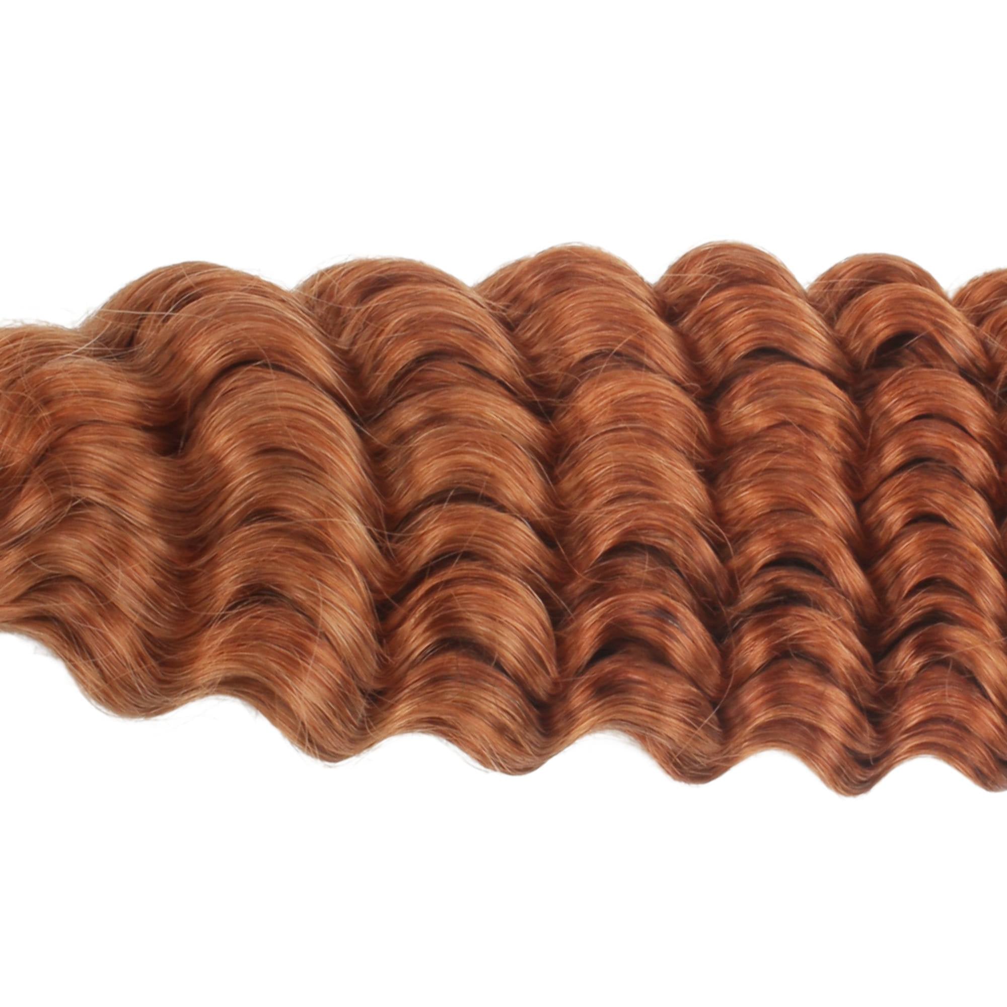 Copper Deep Wave Color 350 Bulk 100% Human Braiding Hair Private Label