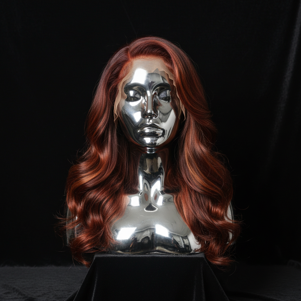 Penelope Glueless 5x5 HD Lace Wig on titanium mannequin head