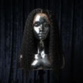 Kinky Straight U Part Wig on titanium mannequin head