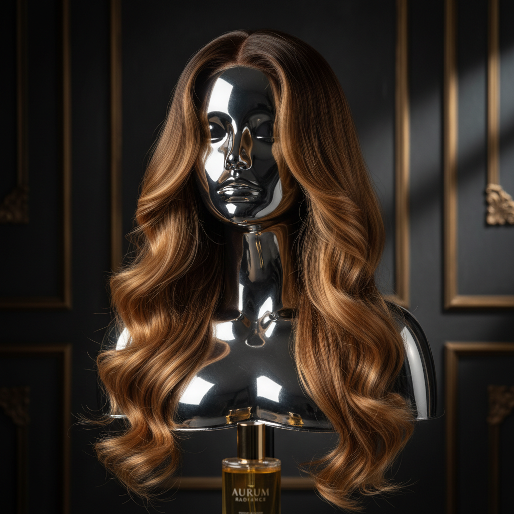 Raw Charlotte Glueless 5x5 HD Lace Wig on titanium chrome mannequin head