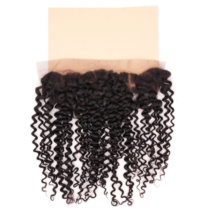Kinky Curly 13x4 Transparent Lace Human Hair Frontal Private Label