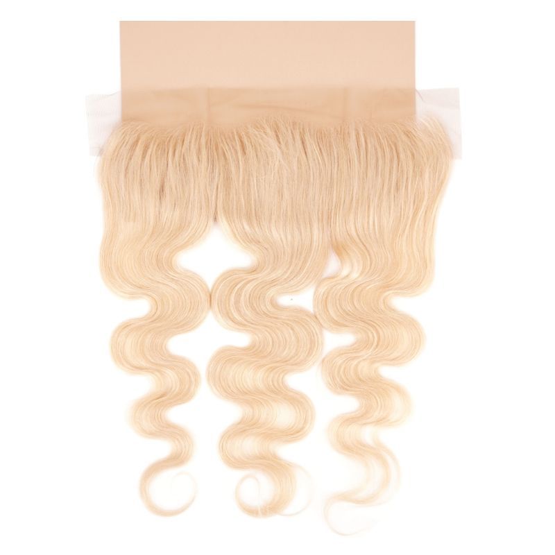 Blonde Body Wave 13x4 Transparent Lace Human Hair Frontal Private Label