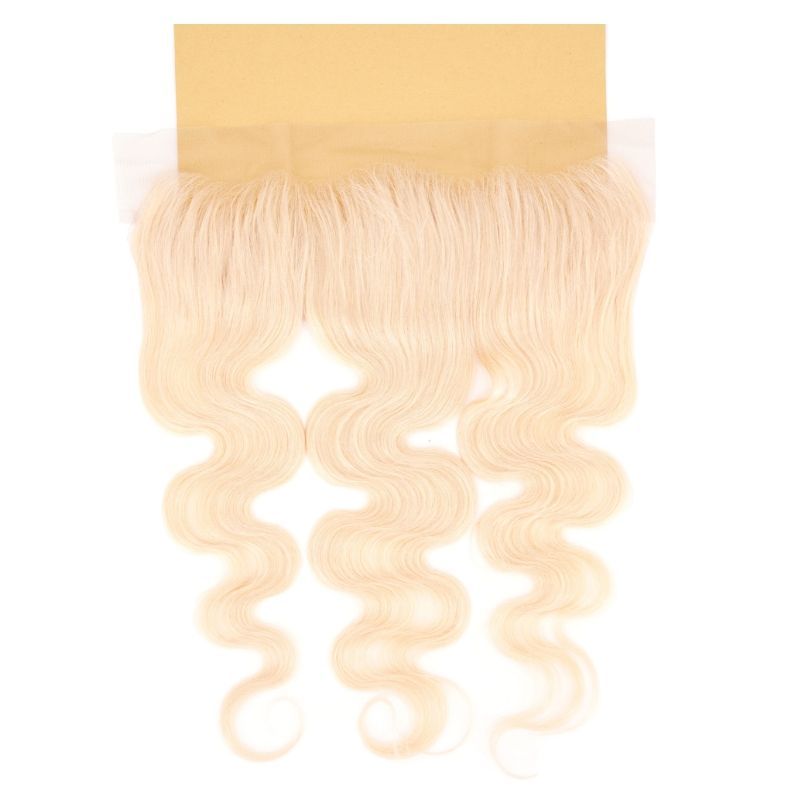 Blonde Body Wave 13x4 Transparent Lace Human Hair Frontal Private Label