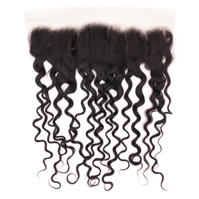 Spanish Wave 13x4 Transparent Lace Human Hair Frontal Private Label