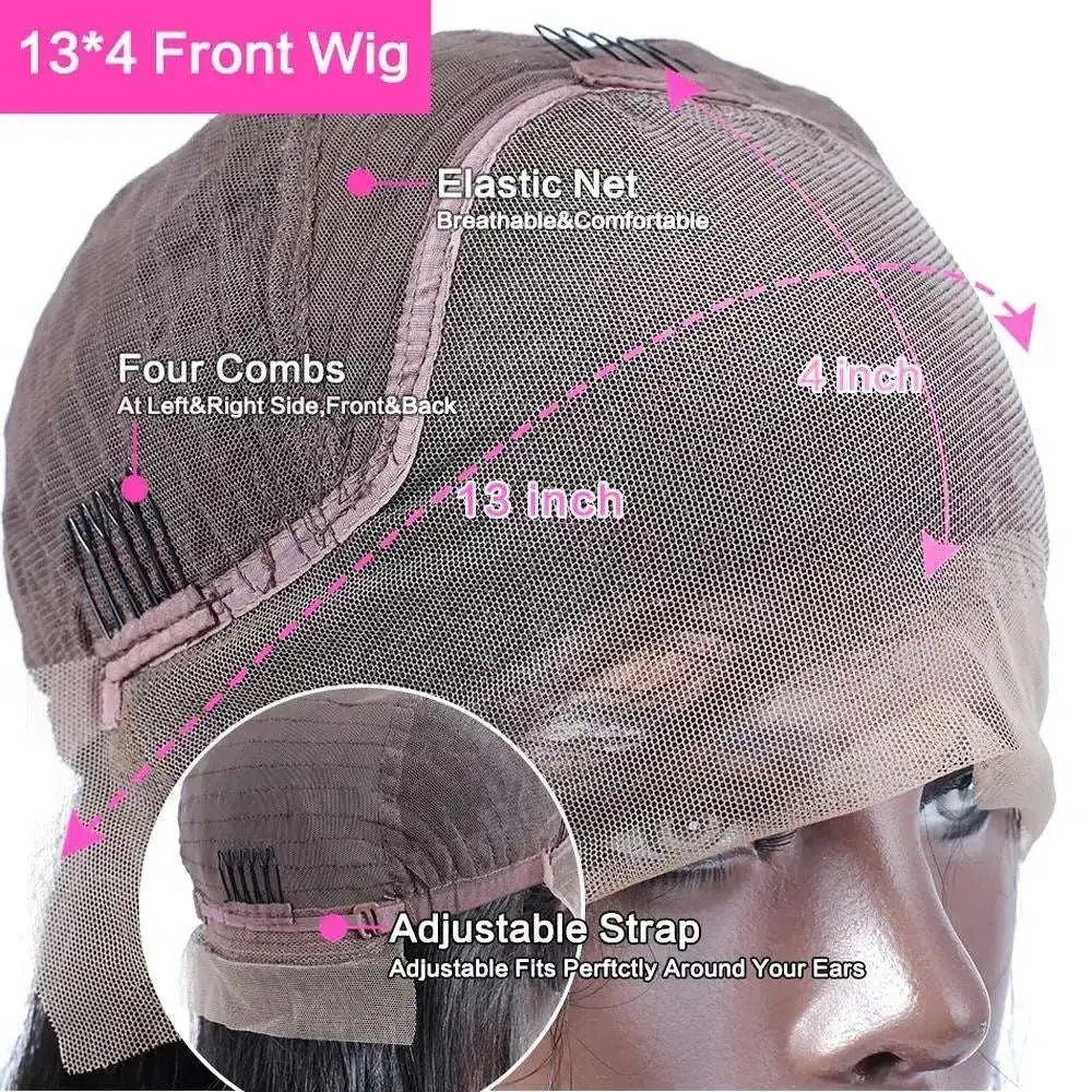 Voluminous Curly Human Hair Lace Front Wig Royalessencelux