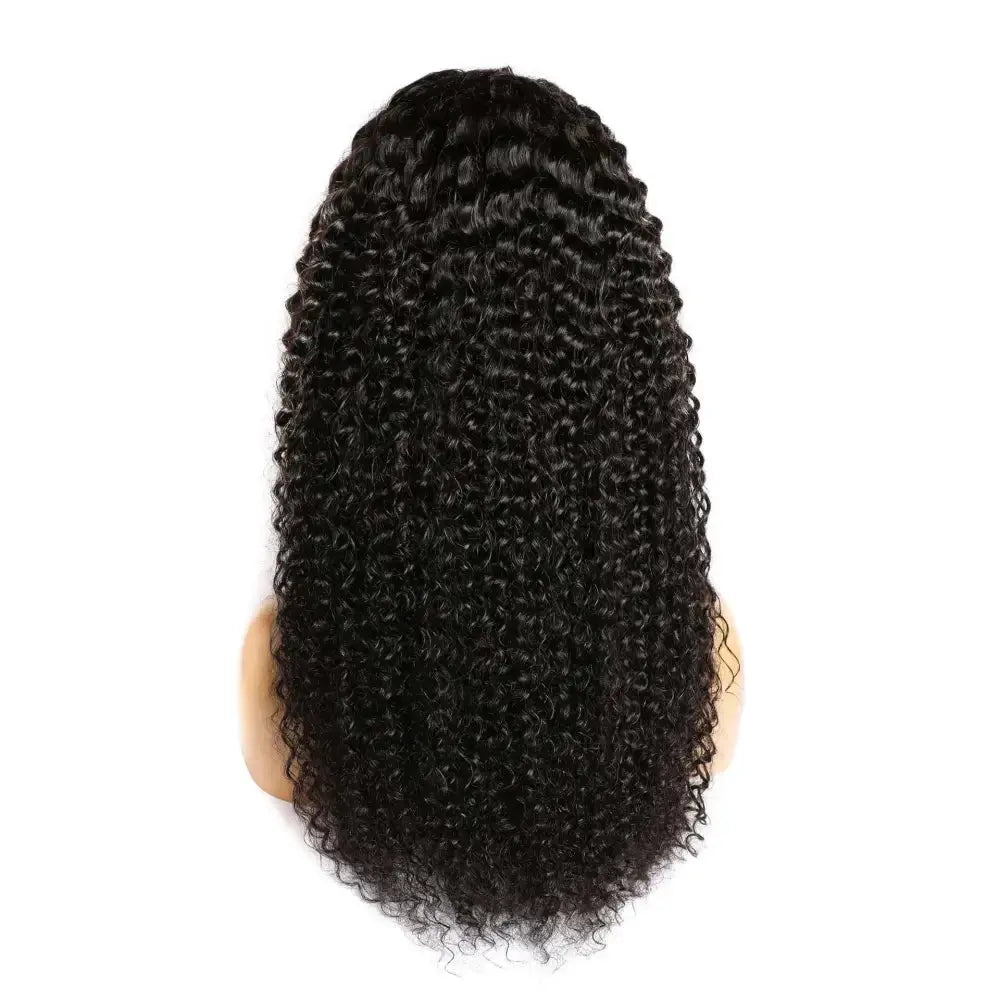 Voluminous Curly Human Hair Lace Front Wig Royalessencelux