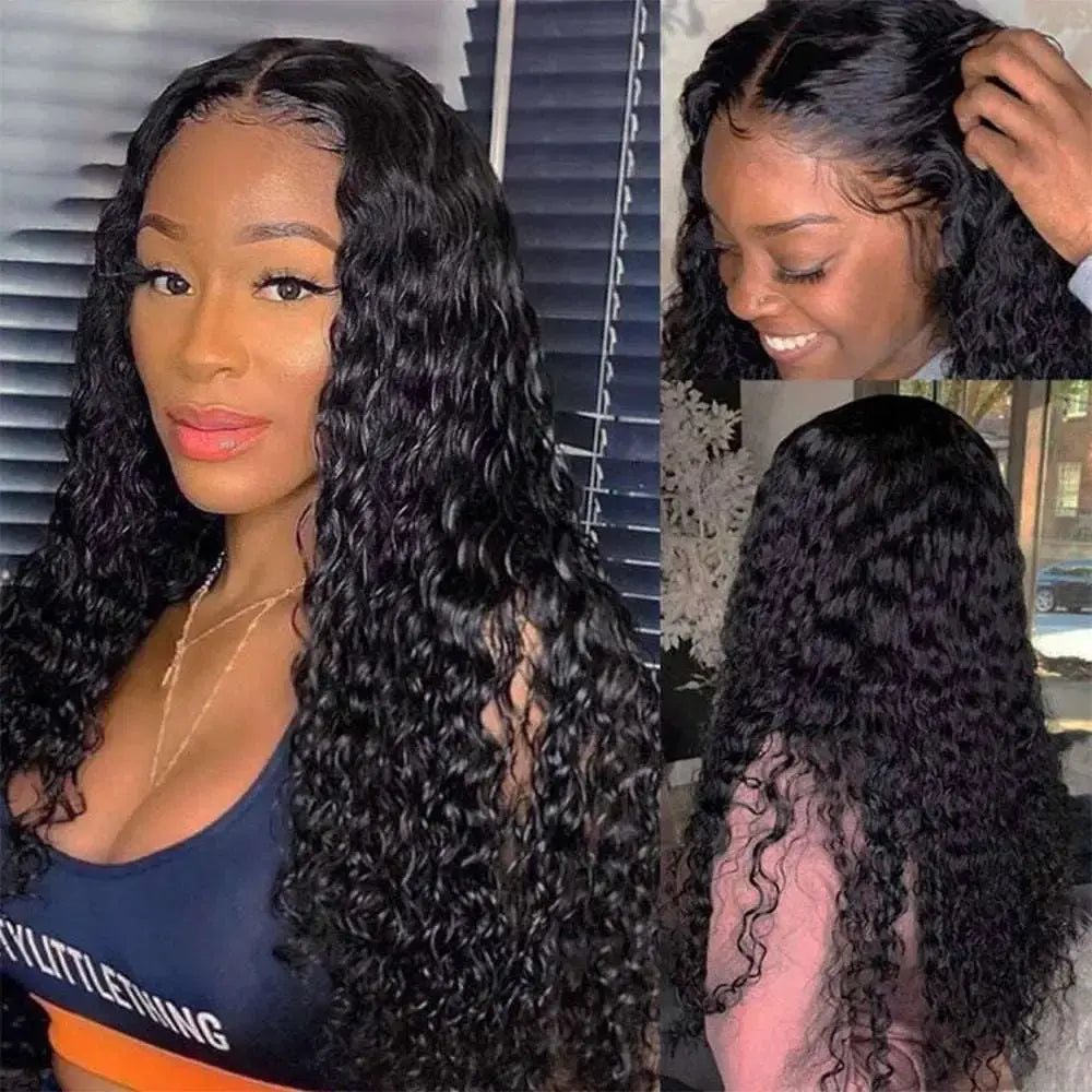 Voluminous Curly Human Hair Lace Front Wig Royalessencelux